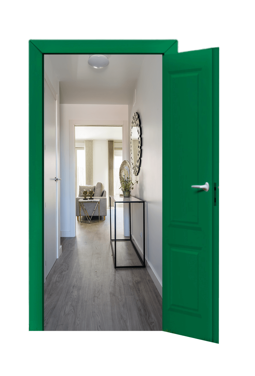 Puerta de una vivienda protegida con seguro de hogar