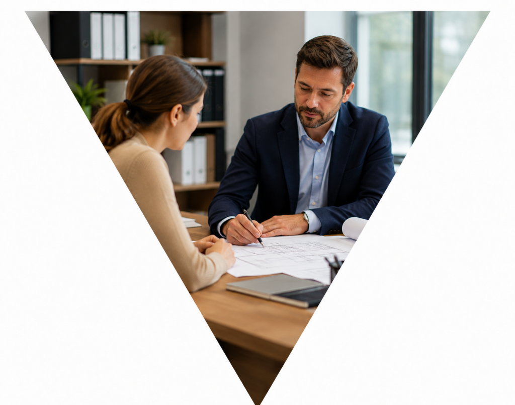 Seguro para despachos profesionales y técnicos con atención personalizada y trabajo sobre planos y documentos.